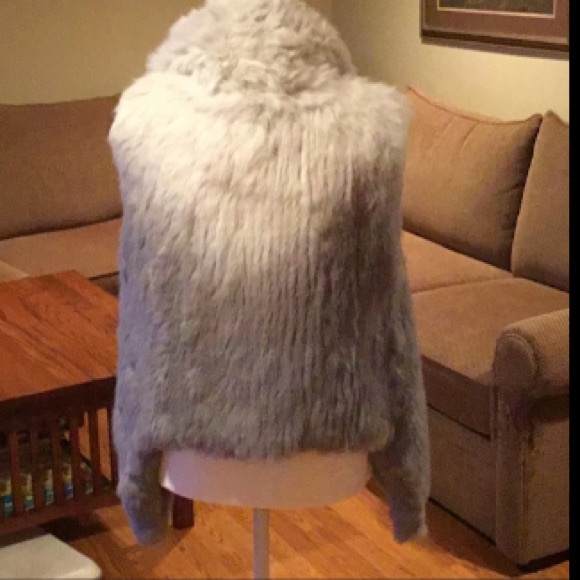Ombré rabbit fur vest - Picture 2 of 4
